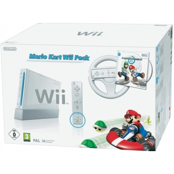 Nintendo Wii Mario Kart Wii Pack - White