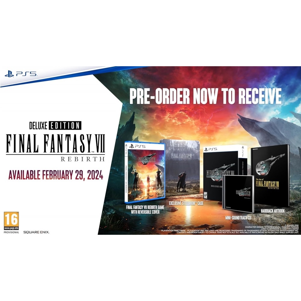 Final Fantasy VII Rebirth - DELUXE EDITION (NO DAY ONE) - Prevendita PS5  [Versione EU Multilingue] -  di GmDistribuzioni srl