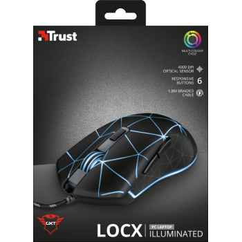 TRUST GXT 133 Locx Illuminated Gaming Mouse (12.9 x 6.9 x 4.2 cm)