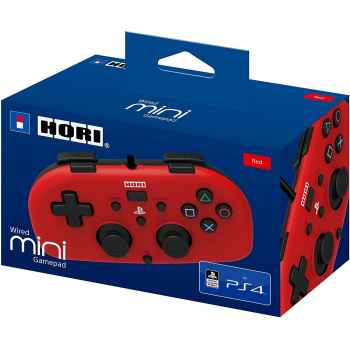 Hori Controller Mini (Rosso) Per PS4 - Ufficiale Sony - PlayStation 4