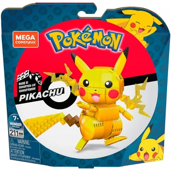 Mega Construx- Pokemon Pikachu da Costruire, 10 cm, Giocattolo per Bambini 6+Anni, GMD31