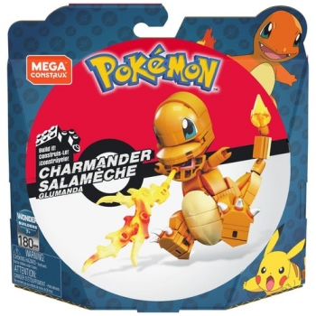 Mega Construx- Pokémon Personaggio Charmander Assemblabile Giocattolo per Bambini 1+ Anni, GKY96