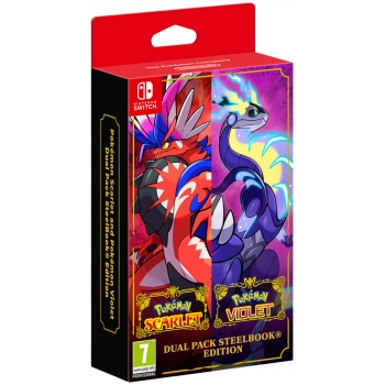 Pokémon Scarlatto + Pokémon Violetto (Dual Pack Steelbook Edition) - Prevendita Nintendo Switch [Versione EU Multilingue]