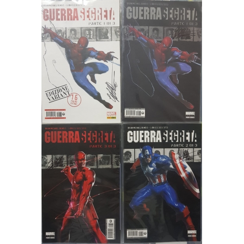 Guerra Segreta Completa 1/3 + Variant Marvel Mega Copie tutte firmate da Gabriele Dell'Otto (CV)